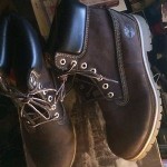 MENS TIMBERLAND 6 INCH WATERPROOF BROWN SUEDE PREMIUM BOOTS  SIZE 9