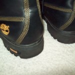 mens pair of size 9M 9 M TIMBERLAND black BOOTS shoes