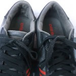 Diesel, Gray Black Leather Fashion Sneakers. Mens Sz. 10