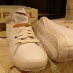 $110 Diesel Midday Designer Sneaker SZ 9 Eur 42 White Extra Orange laces NIB