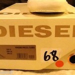 $110 Diesel Midday Designer Sneaker SZ 9 Eur 42 White Extra Orange laces NIB