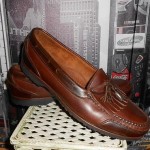 COLE HAAN men brown LEATHER kiltie Tassel LOAFER DESIGNER Shoes SZ 13