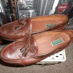 COLE HAAN men brown LEATHER kiltie Tassel LOAFER DESIGNER Shoes SZ 13