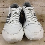 DIESEL GUNNER FASHION SNEAKER WHITE CHARCOAL GREY MENS SIZE 11