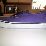Mens or Womens purple vans Canvas authentic style, mens size 10 womens size 11.5