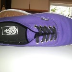 Mens or Womens purple vans Canvas authentic style, mens size 10 womens size 11.5