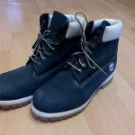 Mens Stunning Timberland Waterproof Navy 100% Leather Boots / Shoes Size 43 UK 9