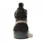 $325 NEW Hugo Boss Mid Sneakers Black Mens Boots 10 43 Leather Shoes 10.5 43.5