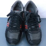 Diesel, Gray Black Leather Fashion Sneakers. Mens Sz. 10