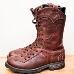DIESEL Leather Lace Up Military Combat Boots Brown men’s 8 M 40.5