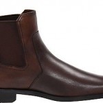 Hugo Boss Mens Laxis Brown Slip-on Buckle Fashion Dress Ankle Boots BEST PRICE