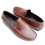 HUGO BOSS Brown Loafers Dress Shoes 8.5 41.5 UK 7.5 Mens Casual Moccasins 42