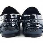 HUGO BOSS BLACK LABEL NAVY BLUE DRIVING SHOES DRIVIO 100% LEATHER NEW SZ 9 42