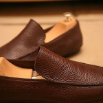Men’s Hugo Boss Brown Leather Loafers Driving Shoes Size UK 10