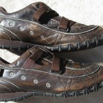 DIESEL FOOTWEAR EXPLORER BROWN LEATHER VELCRO SHOES MENS SIZE 7.5; GUC