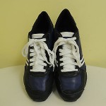 Men’s Diesel Leather Black Blue Casual Sneakers Shoes US 10 EUR 43