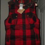 TIMBERLAND RUGGED GILET VEST,LEATHER / DUCK DOWN,BODYWARMER,JACKET,COAT,L,£185