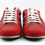 HUGO BOSS GREEN LABEL STREAMETAL RED SHOES SNEAKERS LEATHER & NYLON NEW SZ 11 44