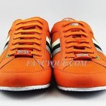 HUGO BOSS GREEN LABEL ORANGE SHOES SNEAKERS NYLON NEW SIZE 10 43  (EU)