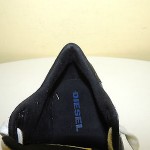 Men’s Diesel Leather Black Blue Casual Sneakers Shoes US 10 EUR 43