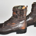 $450 NEW Diesel ELWOOD Brown Leather Distressed Double Strap Buckle Boots 13