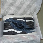 VANS WTAPS NAVY SK8 HI OG LX SIZE 9 US PRE OWNED BOX RECEIPT EXCELLENT COND