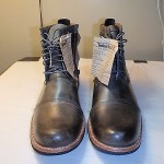 Timberland Mens Ankle Boots #3300 Ek City 6″ Zip Slush Grey Leather SIZE 9