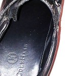Mens Shoes Cole Haan 9.5 M Black Leather Vibram Loafers Rubber CASUAL C04519