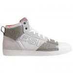 Diesel Mens G-Top White Beige Casual Leather Lace Up High Top Sneakers Shoes