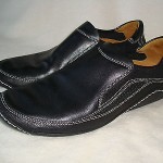 COLE HAAN NIKE AIR G-SERIES MENS BLACK LEATHER LOAFERS SIZE 9 M