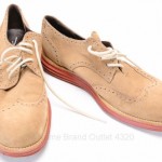 Cole Haan Lunargrand C10228 10.5 milkshake beige suede Oxford Wingtip Red shoe