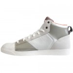 Diesel Mens G-Top White Beige Casual Leather Lace Up High Top Sneakers Shoes