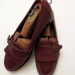 COLE HAAN HAND SEWN BROWN LEATHER SLIP ON LOAFERS 9M NEW HEEL!