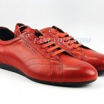 HUGO BOSS BLACK LABEL HANDMADE PROMISE DRIVING RED SHOES LEATHER NEW SZ 10 43