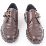 COLE HAAN Country Brown Leather Monk Strap Cap Toe Shoes – Men’s 10 D