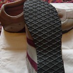 DIESEL MEN’S ‘WISH” GRAY  W/RED STRIP ATHELETIC SNEAKERS SIZE 9 1/2