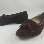Cole Haan Bragano Mens 11M Brown Suede Slip On Loafer Tassel Shoes Italy