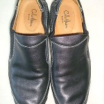 COLE HAAN NIKE AIR G-SERIES MENS BLACK LEATHER LOAFERS SIZE 9 M