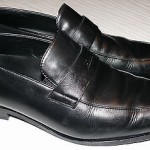 BOSS HUGO BOSS MENS SZ 8 M BLACK LEATHER LOAFERS DRESS SHOES