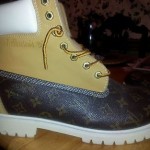TIMBERLAND Custom Boots Size 10 (brown & tan)!!!