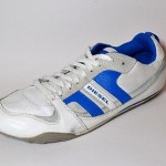 DIESEL Mens GUNNER WHITE BLUE Lace-up Casual Walking Sneakers Shoes Kicks SZ 8