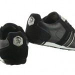 Diesel Loop 00YG64-PR131-H3050 Black Silver Gray Leather Casual Shoes Men