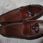 Mens COLE HAAN Brown Leather TASSEL SLIP-ON LOAFERS SHOES 11.5 M excellent