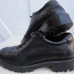 COLE HAAN //  Rugged Aggressive Tread // Black leather shoes // US 10.5