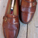 Cole Haan Mens Casual Dress Shoes Size 9.5D Brown Leather Slip On Buckle Loafer