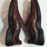 NEW!! Mens CLARKS Brown Leather Casual Slip On Loafers Shoes Size 10.5W