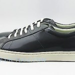 HUGO BOSS RED LABEL FUTTIO GRAY SHOES SNEAKERS PATENT LEATHER NEW SZ 10 43