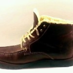 Men cole haan lace up sheepskin leather brown boots sz 9m