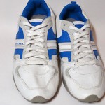 DIESEL Mens GUNNER WHITE BLUE Lace-up Casual Walking Sneakers Shoes Kicks SZ 8