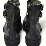 $500 NEW Diesel ELWOOD Black Leather Distressed Double Strap Buckle Boots 13